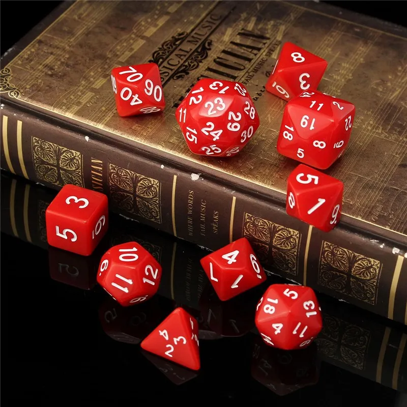 Многогранный стол 10 шт./компл. настольные RPG игры кубики 4/6/8/10/12/24/30 двусторонние