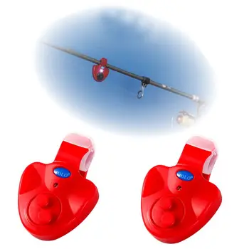 

4Pcs Electronic LED Light Fishing Bite Pull Buffer Sound Alarm Alert Bell Clip On Fishing Rod Portable Outdoor Night Angling Acc