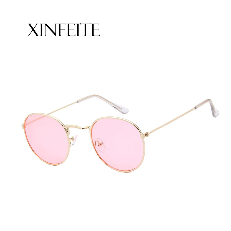 

Xinfeite Sunglasses Retro Metal Oval frame Color coating UV400 Mirror Travel Outdoor Summer Sun Glasses For Men Women X442