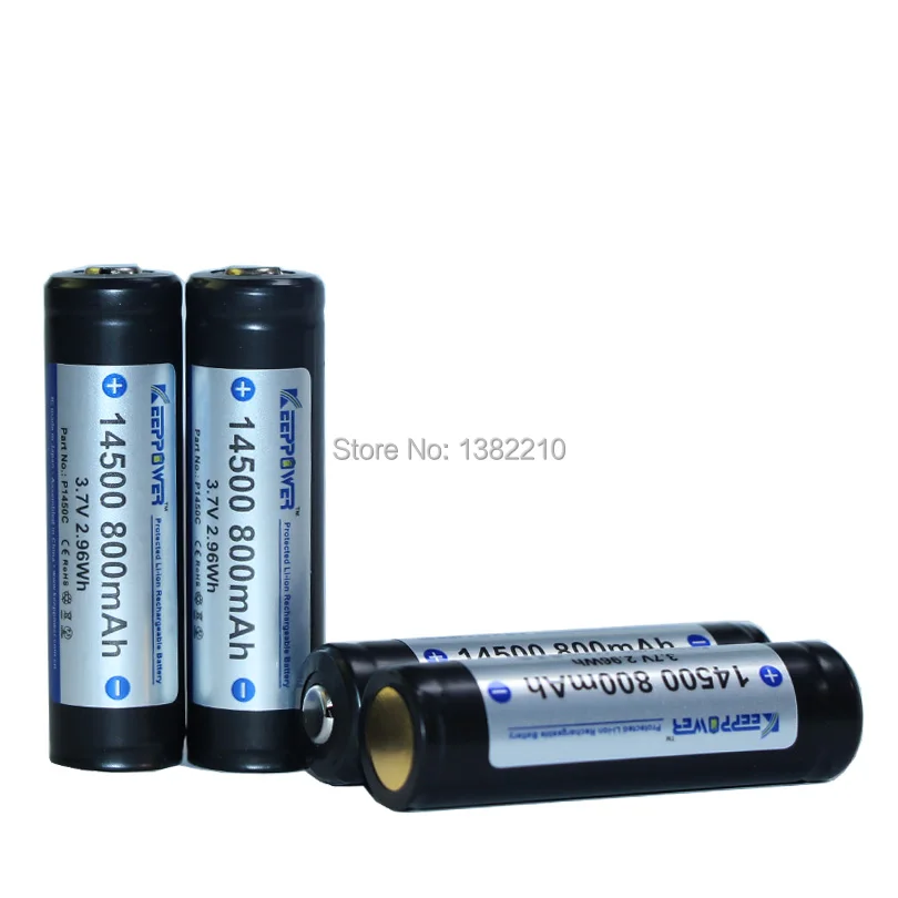 2 шт./лот оригинальная Keeppower 3,7 V 14500 800mAh защищенная литий-ионная аккумуляторная батарея