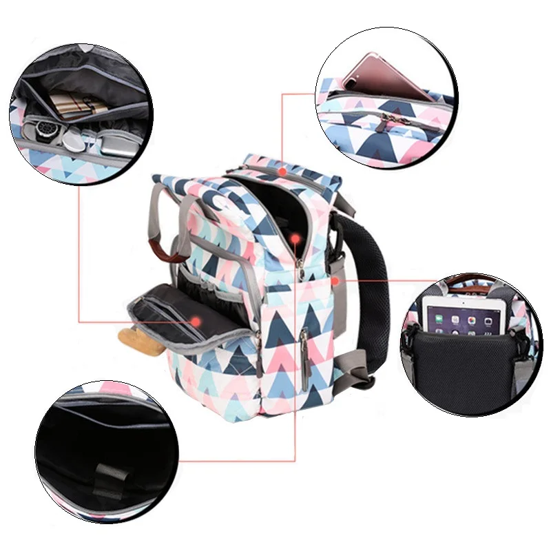 Mummy Backpack Large Capacity Maternity Nappy Baby Diaper Travel Tote Designer Nursing Nappy Stroller Bag For Mom's Baby Care