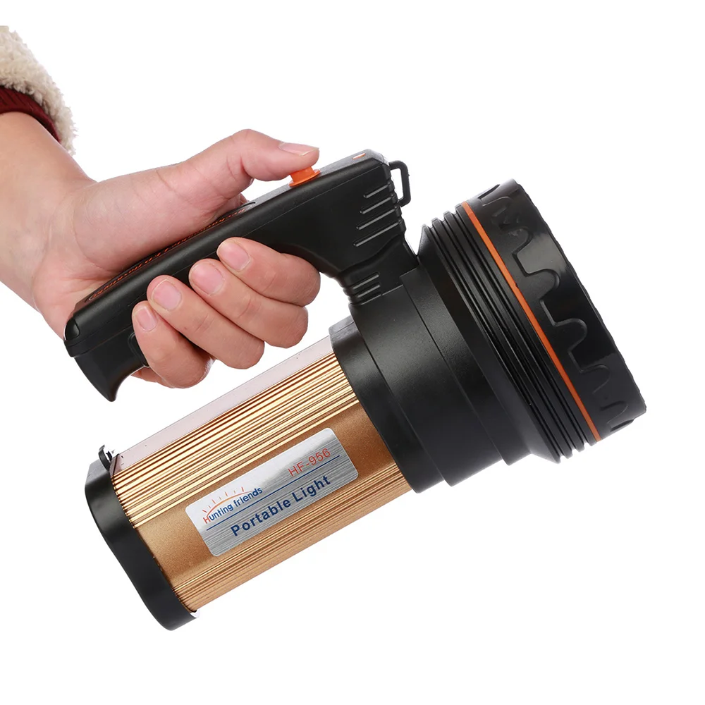 Hunting Friends Super Bright Handheld Portable Spotlight USB Rechargeable Flashlight 2 Modes Powerful Seacrchlight for Outdoor