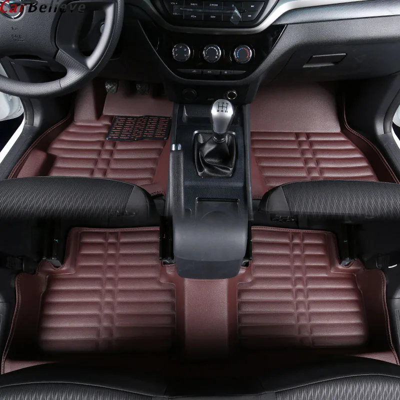 

Car Believe Auto car floor Foot mat For jaguar xf 2016 2008 x-type F-type xj xe xk xjl waterproof accessories carpet