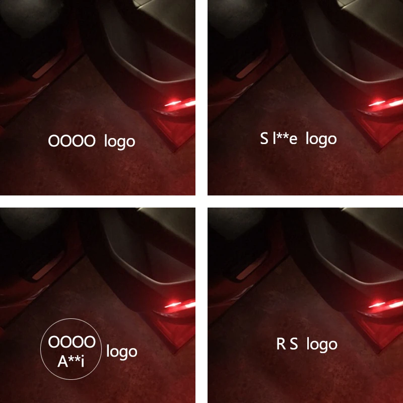 

2X LED For Audi Logo Light Laser Projector Sline Logo For A6 A8 A4 B6 B8 C5 A7 Q3 Q5 Q7 TT R8 A1 A3 A5 RS Quattro Accessories