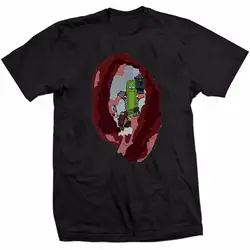 Футболка Rick and Morty-мужская футболка с принтом Pickle Rick Lazer-Размер S-3XL
