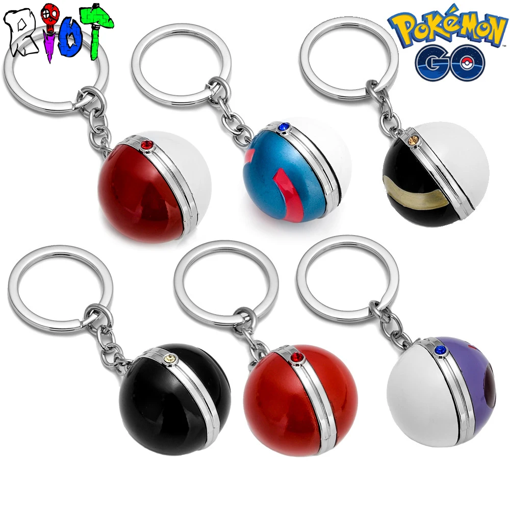 6 видов Pokemon Go брелок Карманный Брелок в виде монстра 3D Poke Ball Модель Металл Chaveiro
