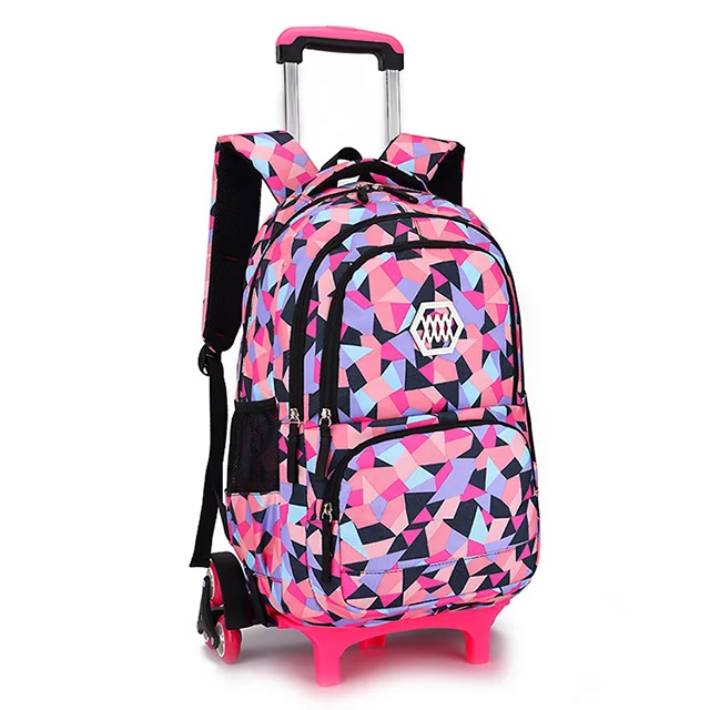 Съемные детские школьные сумки для девочек и мальчиков, школьный рюкзак с колесом, рюкзак на колесиках, Детская багажная сумка, рюкзак для путешествий - Цвет: 005