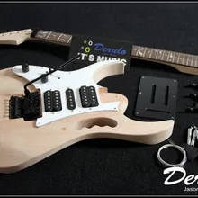 DIY электрогитара комплект Левша болт-на сплошной корпус и шея из красного дерева