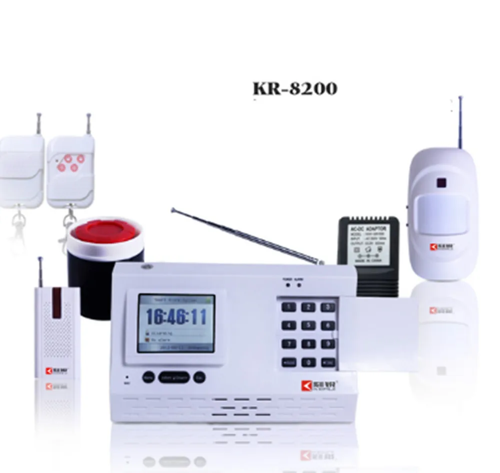 

PSTN+CID Large LCD Display Burglar Alarm System