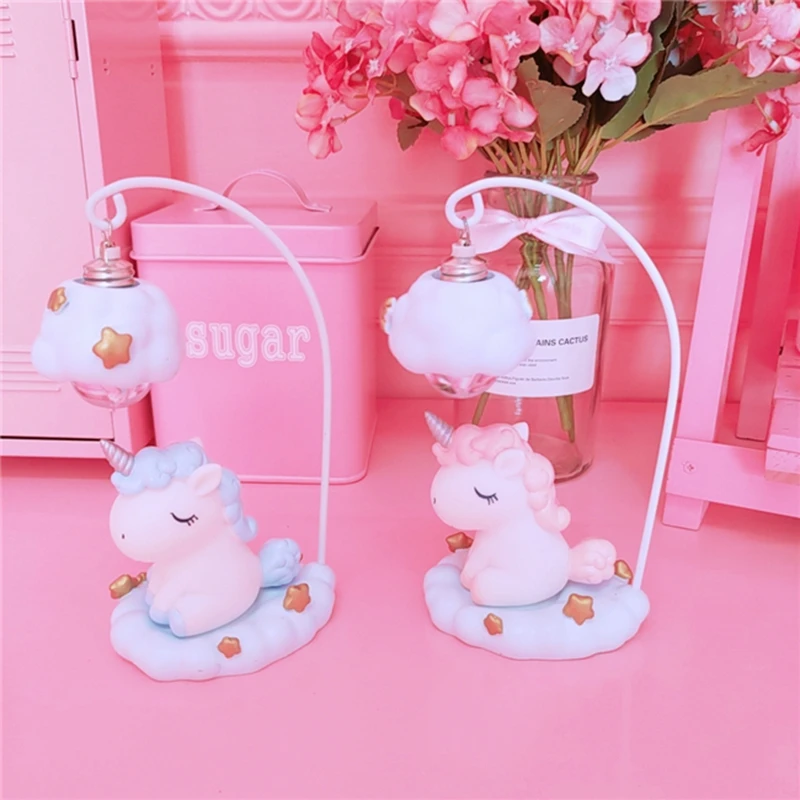 Ins Cartoon Unicorn Lamp LED Night Light Luminaria Baby Nursery Night Lamp Unicorn Toy Dolls For Baby Kids Gift Home Decoration (2)