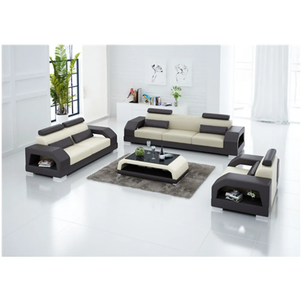 

G8001D U-Shaped modular furniture american style leather sofa set