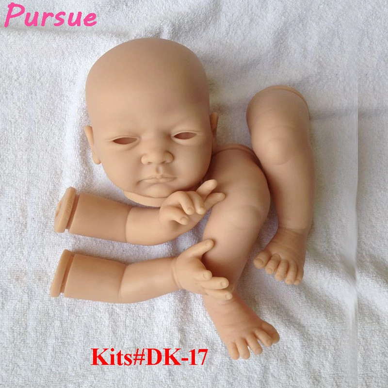 Pursue 21 inch Blank Unpainted Soft Vinyl Silicone Reborn Doll Kit Head and 3/4 Limbs For Making Newborn Baby DIY Set for Artist