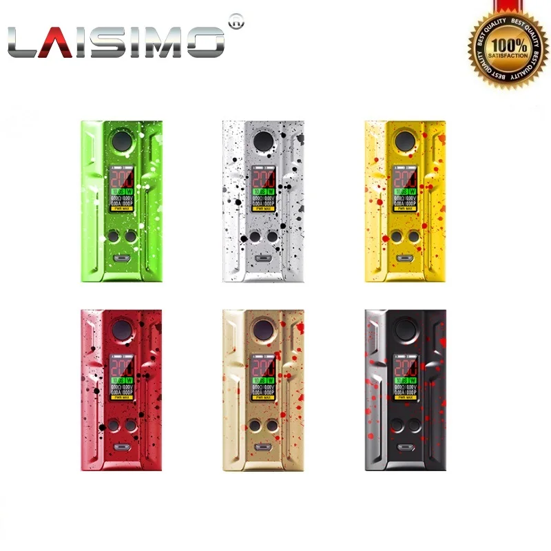 

Original Laisimo Spring 200W Box Mod Electronic Cigarette TC 18650 Mod Box Fit for 510 Thread Vape Tank Vaporizer VS Voopoo Drag