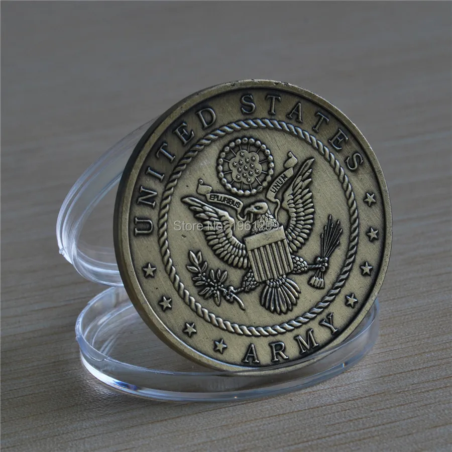 5pcs Copper Challenge Coin US Army M-60 Patton Battle Tank Armored Weapon Coin