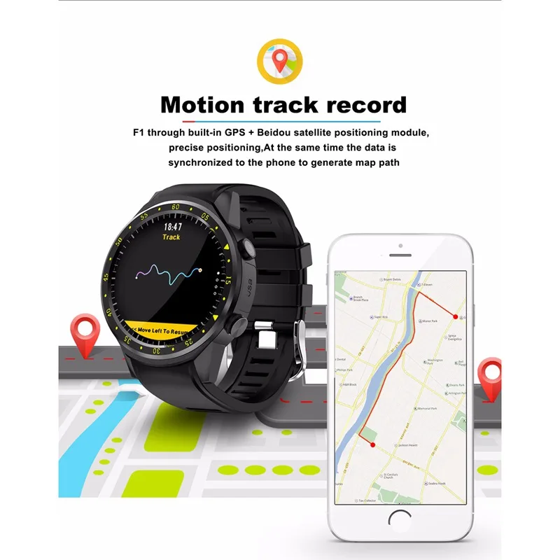 TenFifteen F1 Спортивные Смарт-часы gps Смарт-часы телефон 1,3 дюймов MTK2503 двойной Bluetooth Beidou камера сердечного ритма/сна Monito