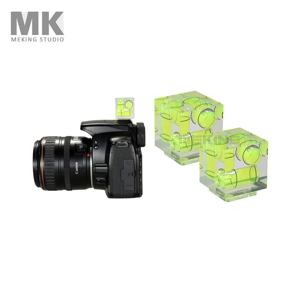 2pcs Triple 3 Axis Hot Shoe Spirit Level 2in1 kit Bubble Gradienter for