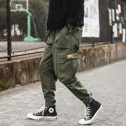Весенние черные мужские s штаны-карго армейские Длинные Хип-хоп уличные брюки мужские повседневные шаровары мужские спортивные брюки Kargo