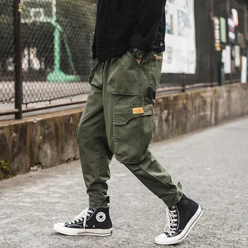 

Spring Black Mens Cargo Pants Army Long Hip Hop Streetwear Trousers Men Casual Harem Mens Track Pants Kargo Pantolon Erkek