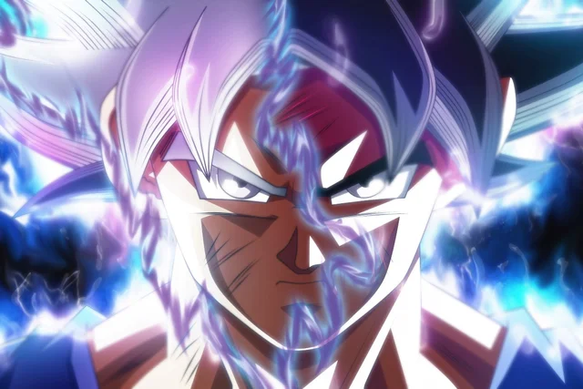 Goku Ultra dragon Ball Super Instinct Dragon living room home wall art decor wood frame fabric