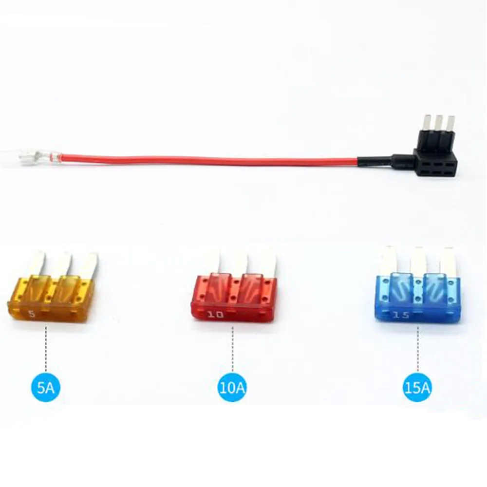 

1PC 32V Car Mini Long Foot Tripod Fuse Holder and 10PCS 5A 10A 15A 3pins Modified Fuse for New Mondeo Ford