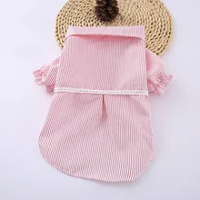 Вечерние полосатые рубашки для собак с галстуком-бабочкой, милая одежда для домашних животных, пудель для йоркширских терьеров и чихуа-Хуа, магазин костюмов для собак