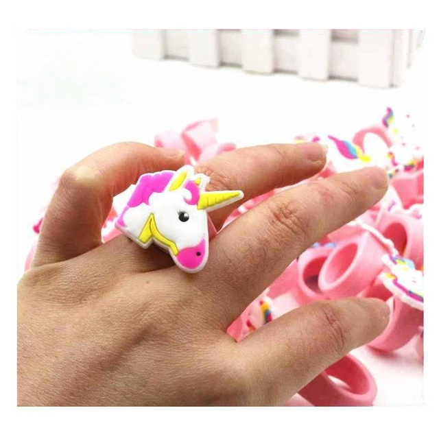 New Arrival Fashion Hot Sale Silicone Unicorn Rings PVC