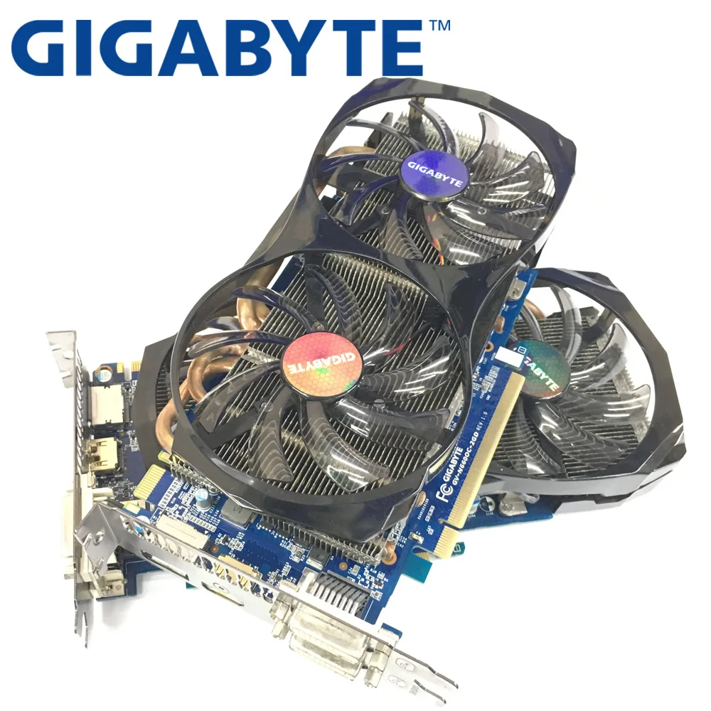 Видеокарта GIGABYTE 4 шт. GTX660 2 Гб 192Bit GDDR5 видеокарты для nVIDIA Geforce GTX 660 б/у карты VGA выше GTX 750 TI