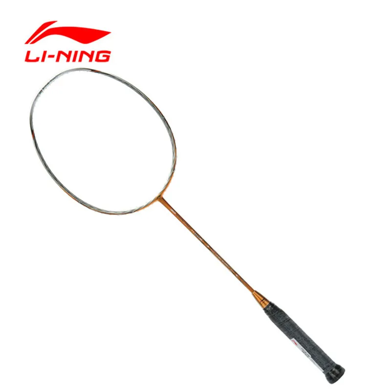 Li-Ning Original Professional Badminton Rackets Carbon 80TD Gold Coppery Badminton Racket Carbon Single Racket AYPJ196