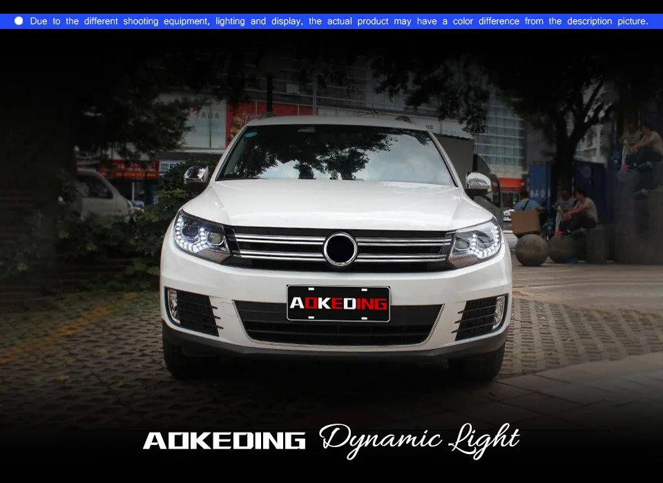 AKD автомобильный Стайлинг для VW Tiguan фары 2013- Tiguan светодиодный фонарь DRL Hid головной фонарь Ангел глаз биксеноновый луч аксессуары