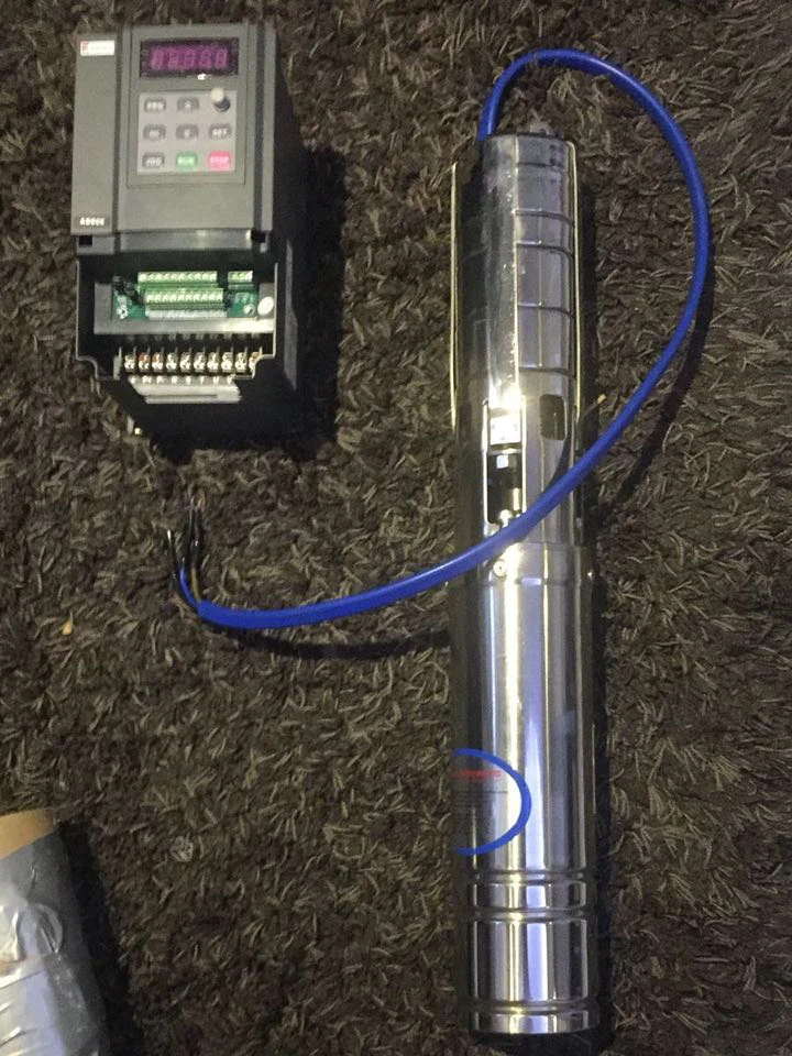 Permanent magnet synchronous motor solar pond pump kit 4 inch DC&AC submersible dc solar water pump for irrigation