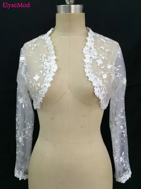 Lace Sheer Long Sleeves 2018 Jackets Bridal Wraps Shawl Bolero Lace Sheer Long Sleeves 2018 Jackets Bridal Wraps Shawl Bolero Shrugs Stole Cloak Caps Half Sleeve