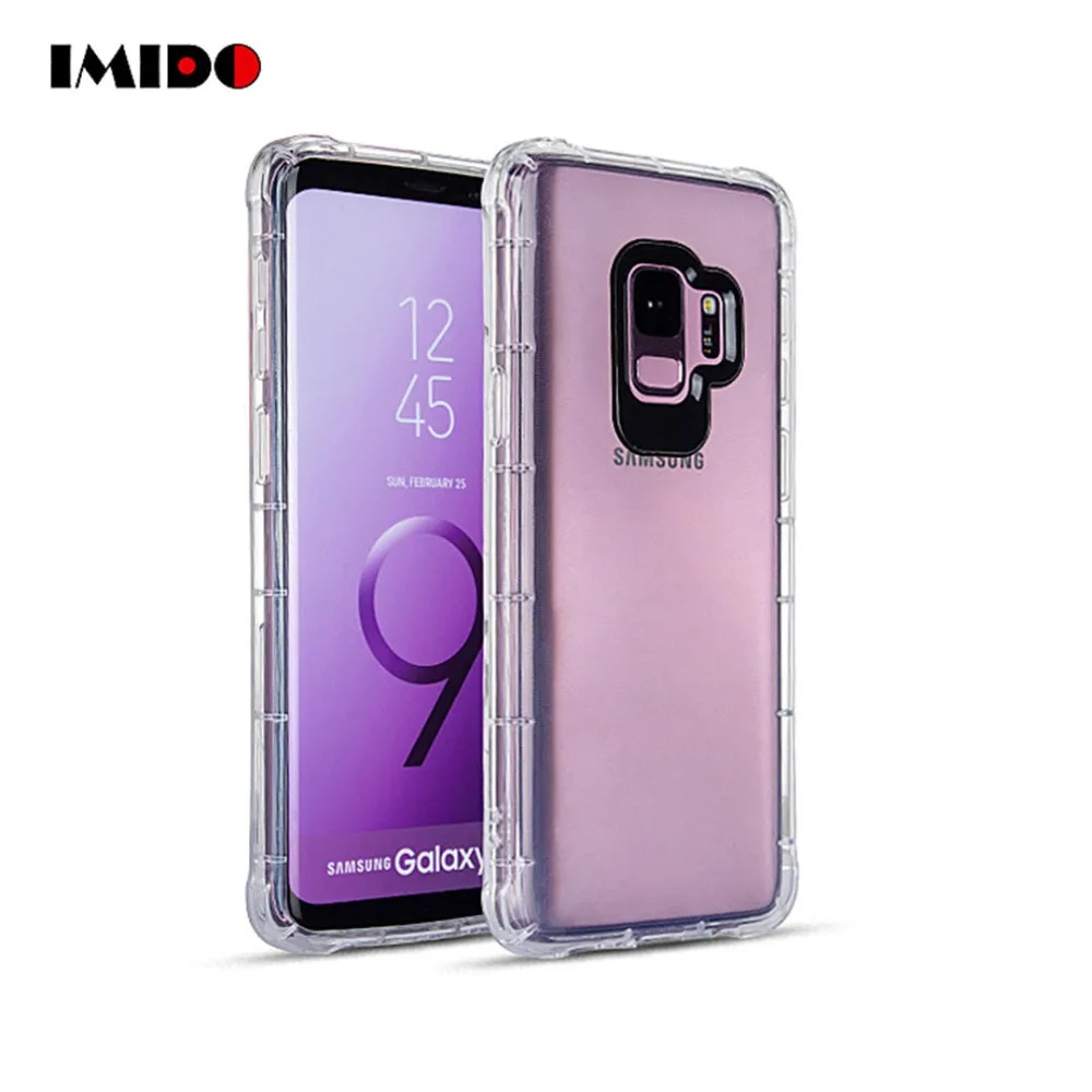 

IMIDO Clear Silicone Phone Case For Samsung Galaxy Note9 Note8 S9 S8 Plus Transparent Shockproof Soft TPU Back Cover Coque Capa