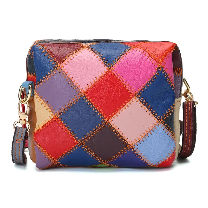AEQUEEN цветные сумки через плечо, женские сумки-мессенджеры, дизайн в стиле пэчворк, сумка для багажника, дамские клатчи, кошелек для девушек, случайный цвет