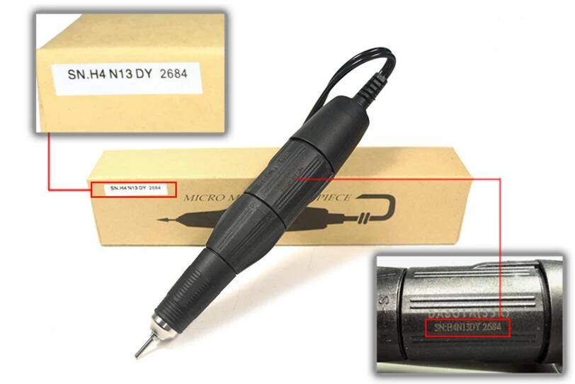 Сильная 35000 об/мин 102L-2.35 черная ручка напильница для ногтей лак для ногтей художественная ручка для сильной 210 204 90 серии электрические сверла для ногтей