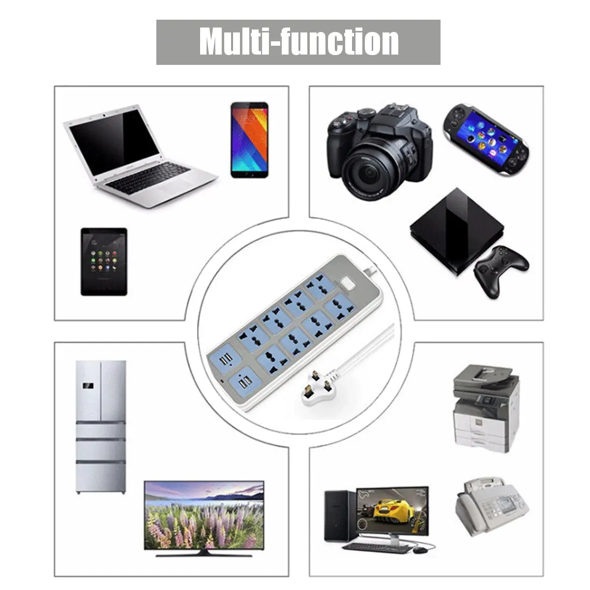 USB 4 Порты и разъёмы 8 способ Смарт Мощность розеток Многофункциональный розетки Зарядное устройство вилка кордовая доска электротехнического оборудования Офис