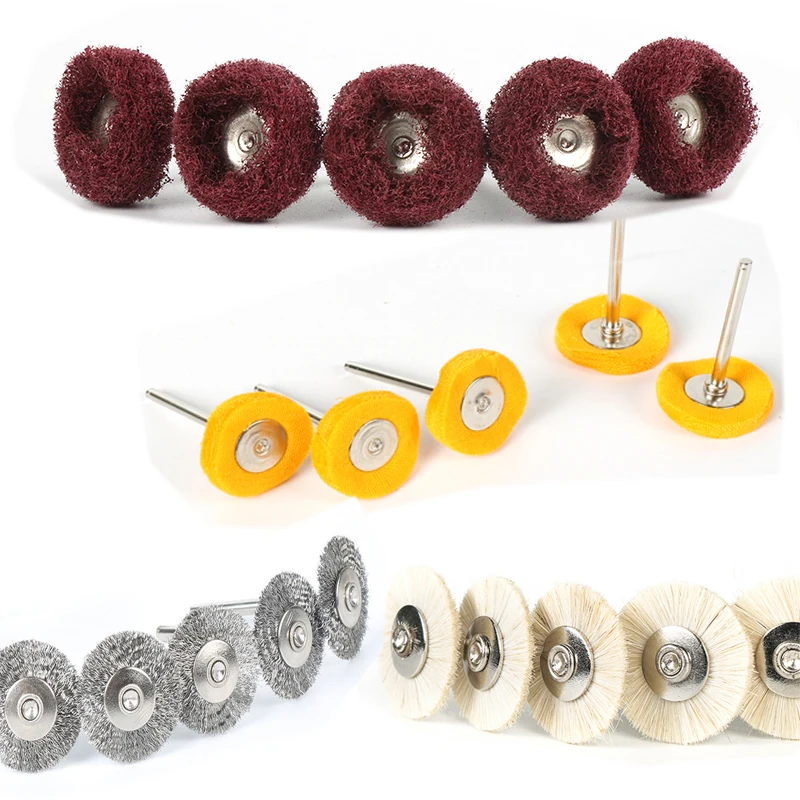 10pcs Polishing Wheel Buffing Pad Brush Set Polishers Tool For Rotary Drill Bit  Dremel Accessories For Rotary Tools Mini Drill 10pcs ногти файл 100 180 песчаный буфер блок педикюр маникюр buffing польских инструментов красоты профессиональные ногти файлы