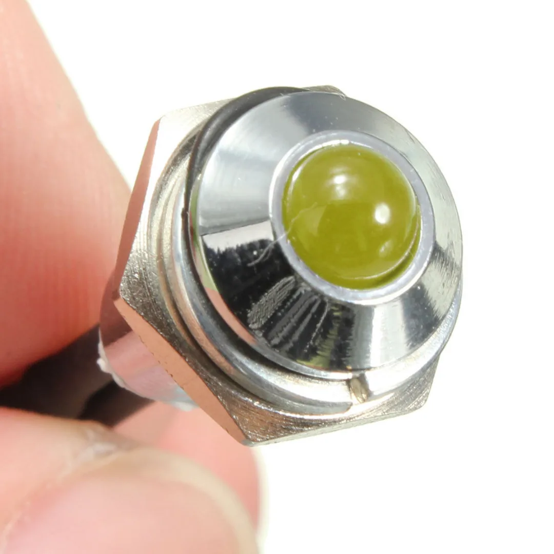 1pcs 12V 8mm Metal Waterproof Car Truck LED Indicator Pilot Dash Light Lamp