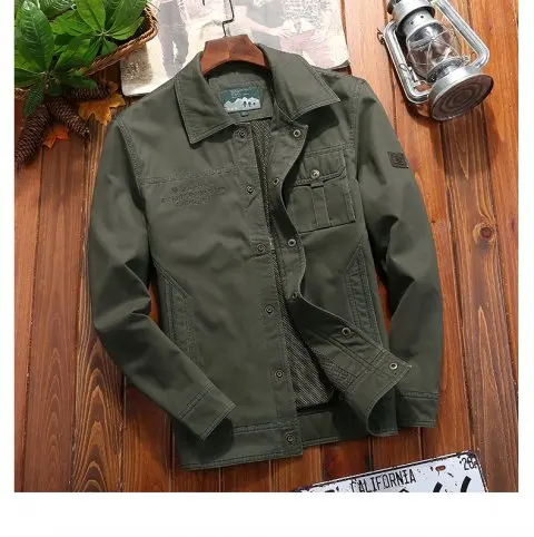 AFS JEEP куртка мужская однотонная модная армейская военная куртка пальто для мужчин Jaqueta Masculino ветровки размера плюс M-4XL мужская куртка - Цвет: Армейский зеленый