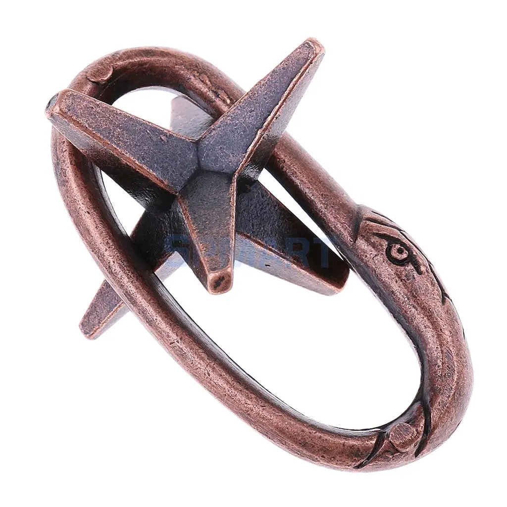 MagiDeal Star Ring Puzzle Classic Metal Brain Teaser IQ EQ Test Classic Toys for Children Adult Youth Novelty Birthday Gift