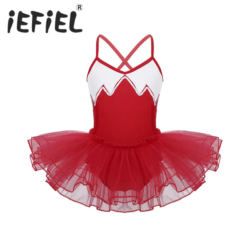 

Kids Girls Children Shiny Sequins Ballet Dance Gymnastics Leotard Tutu Dress for Ballet Class Dancewear Stage Performance Dress