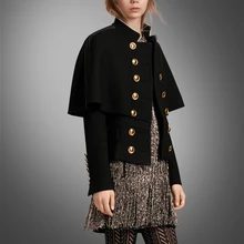 Пальто с карманами и пуговицами; осенне-зимнее пальто; куртка в европейском стиле; модная накидка; свободная куртка