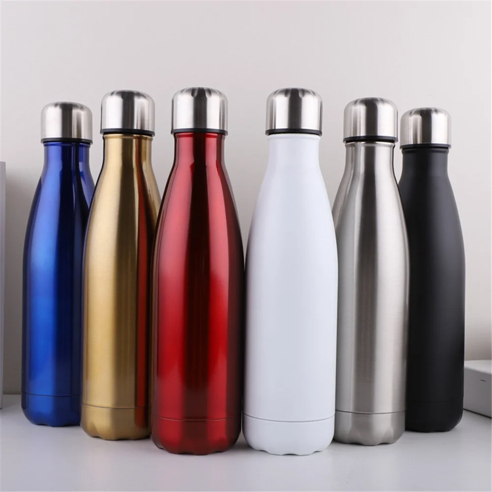 

Stainless Steel Water Bottle BPA free Solid Color Beer Tea Coffee Drink Bottle Travel Sport Gym Insulated Cup Thermos Bottle