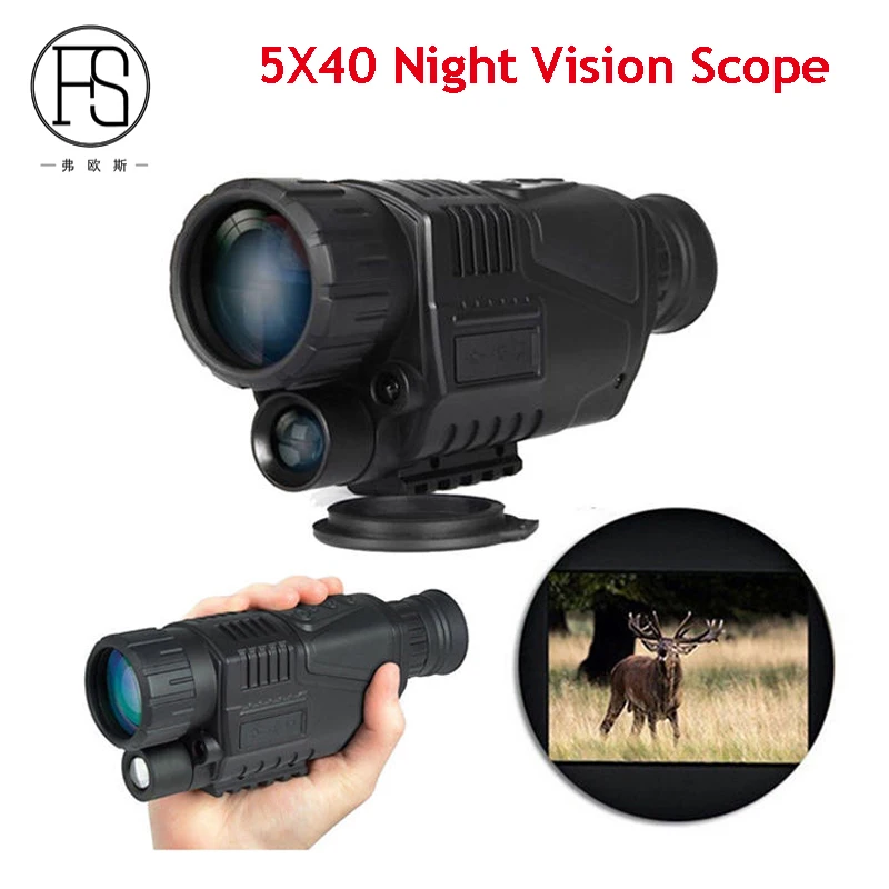 Хорошее качество 5X40 Ночное видение Сфера Открытый Охота Ночное видение очки Охота Монокуляр Телескоп
