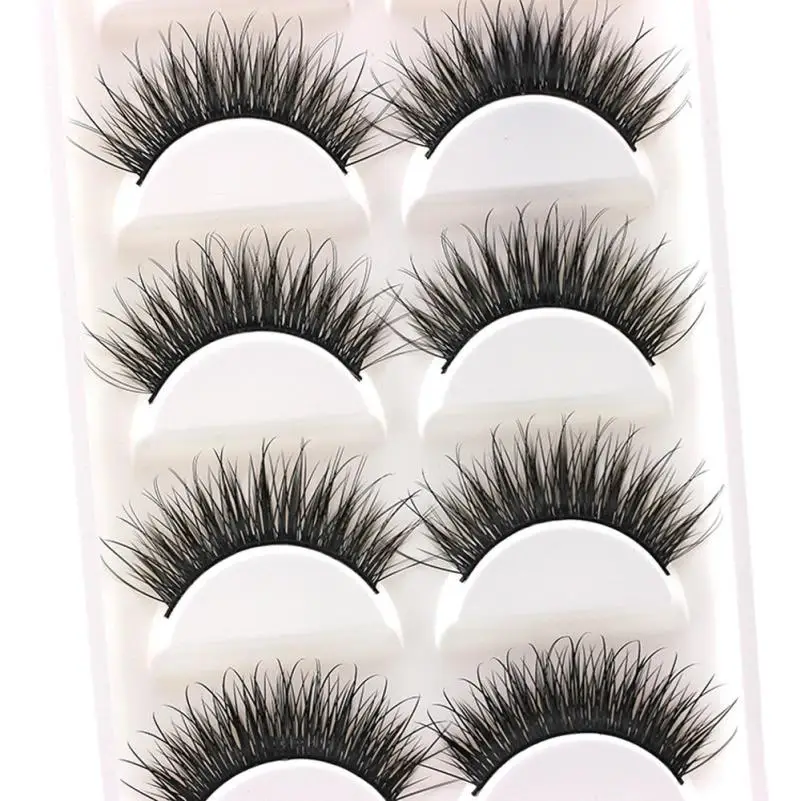 

5Pairs Thick False Fake Eyelashes Eye Lashes Makeup Extension wimperextensions 3d faux cils plumes volume lashes wimpern mit kri
