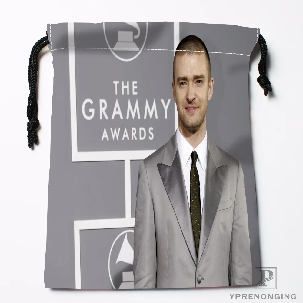 Пользовательские Джастин тимберлак Сумки на шнурке Печать Мода Путешествия хранения мини мешок плавать Пешие прогулки игрушка мешок размер 18x22 см#180412-11-19