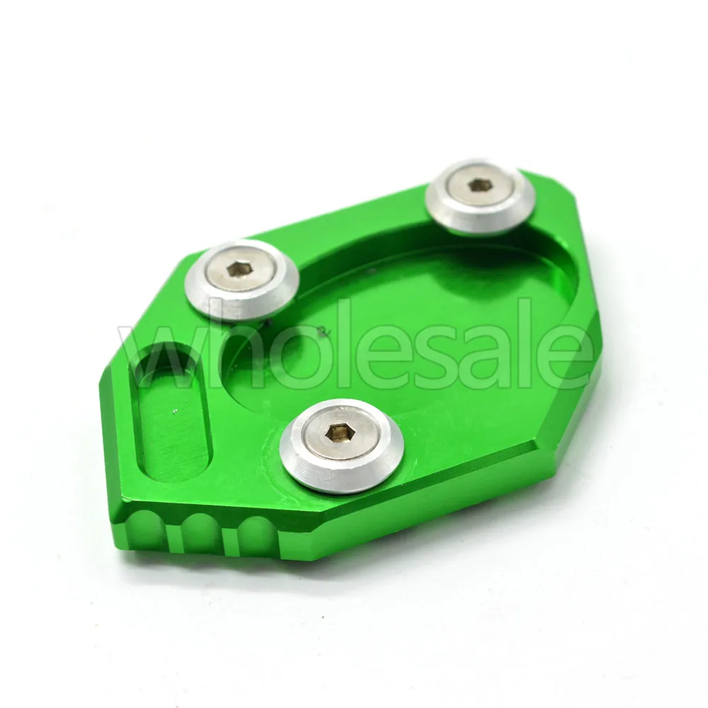 

green color  Motorcycle CNC Side Stand Enlarge Kickstand  For kawasaki er6n ninja250 z250 ninja300 ER-6NER-6F