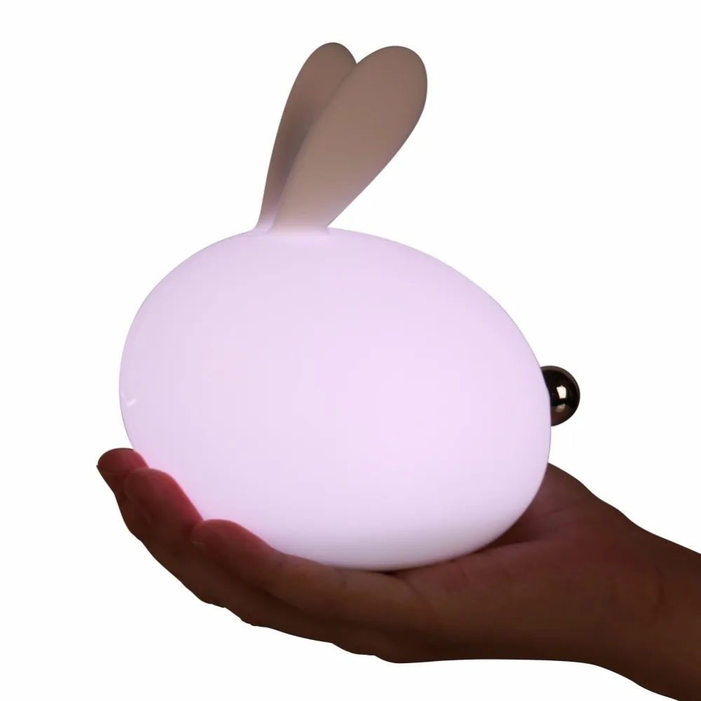 Rabbit Night Light USB Rechargeable Silicone LED Night Lights Touch Multicolor LED Color