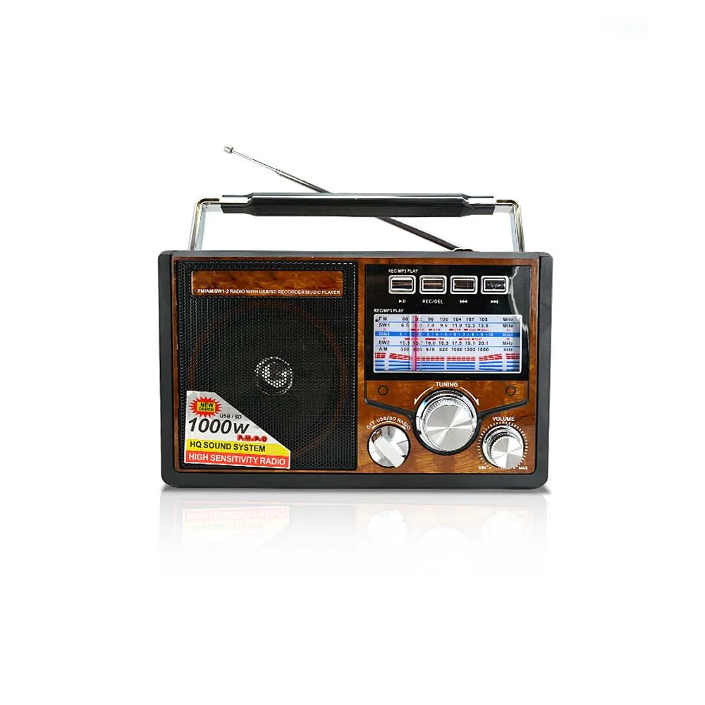 E3501-FM AM SW Radio-wood grain