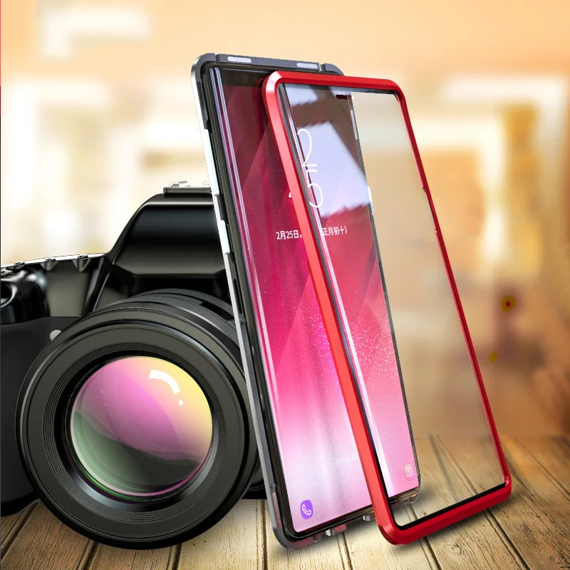Для Samsung Galaxy S10 S10E Plus 5G Note 8 9 двухсторонний чехол из закаленного стекла 360 Адсорбция