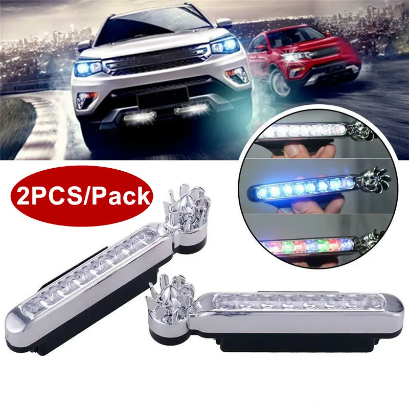 

Automatic Wind Power 8 LED Car Light One Set Of 2pcs Car Light LED Light Daytime Running Light Fog Light Car DRL Driving Lights
